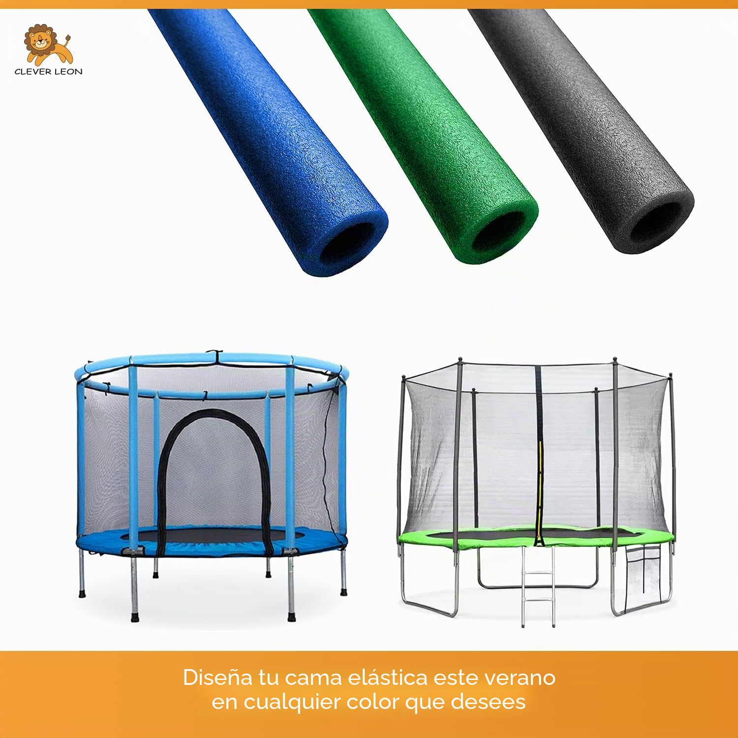 Juego de 6 Tubos de Espuma para Cama elástica de 180 cm