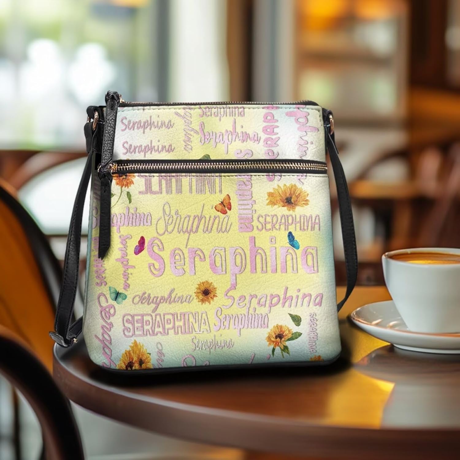 HUGS IDEA Personalized Crossbody Bag for Women Custom Hobo Bag with Name Crossbody Handbag for Lady Text Customized - Image 5