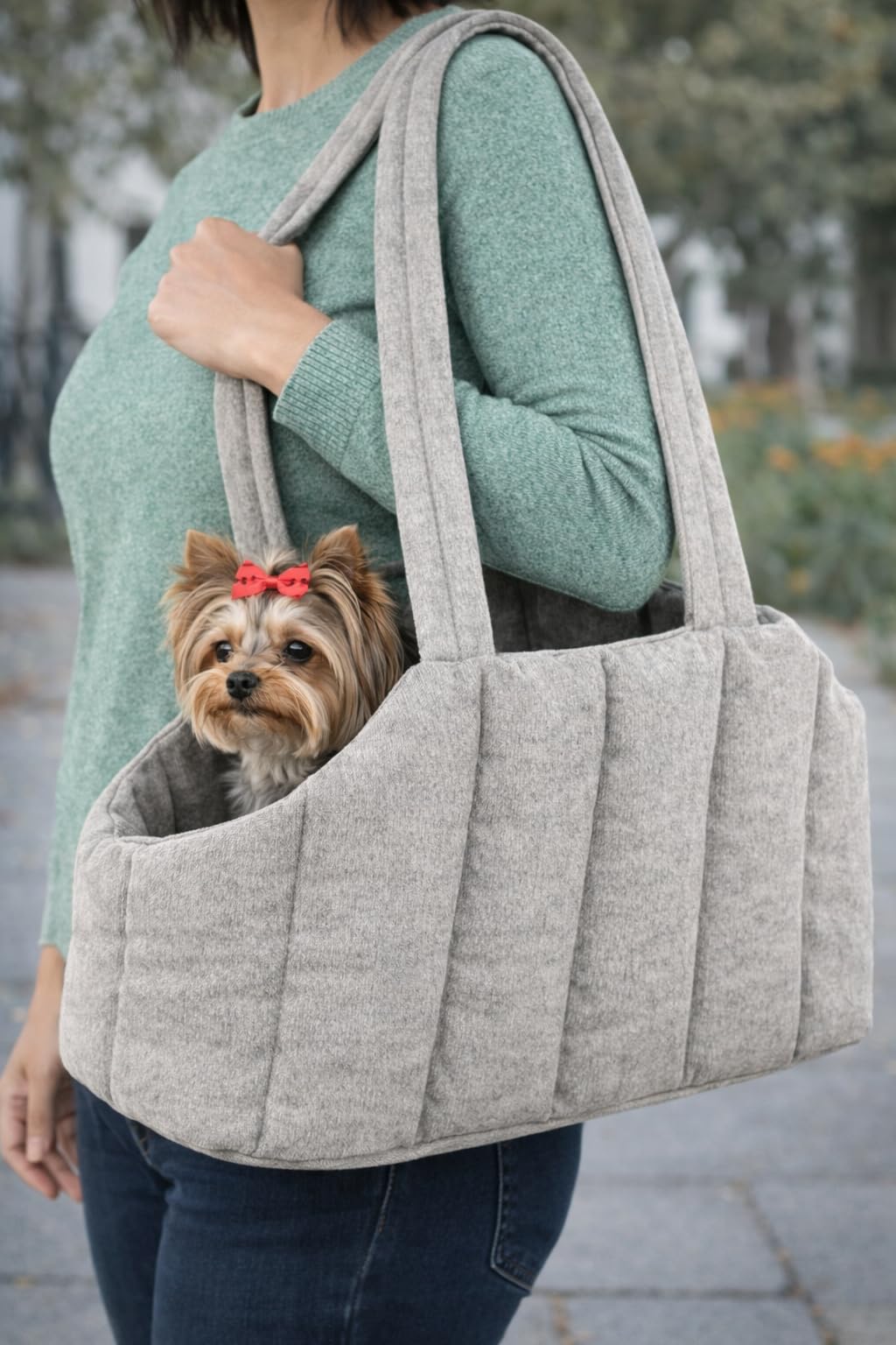 Transportín Gato – Perro – Gilian – Bolsa en poliéster con Base Desmontable y Correa de Seguridad