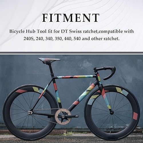 Miniatura 5 de Herramienta de reparación de buje de rueda de bicicleta, herramienta de reparación de extracción de tuercas de anillo de bloqueo de buje trasero de