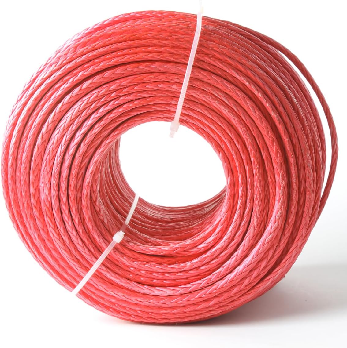 Generic 3mm(1/8''),3.5mm(9/64''),4mm(5/32''),5mm(3/16''),6mm(1/4'') 100ft 30m Strand 12 UHMWPE Single Hollow Braid Sailboat Line Paraglider Winch Towing Rope (100, 4mm), Red,yellow,red,gray,orange