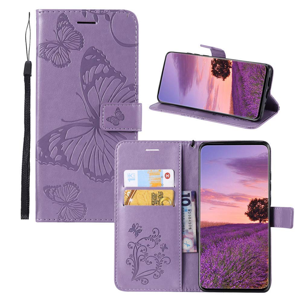 IVY Butterfly Wallet Case for iPhone 7 Plus for iPhone 8 Plus - Purple