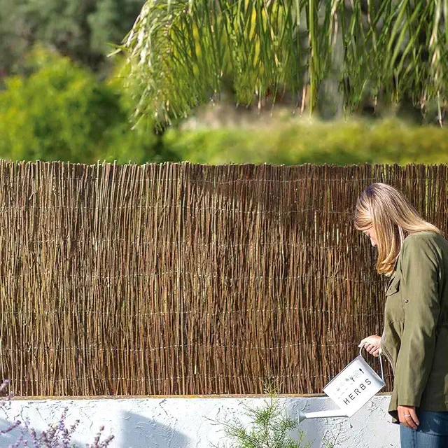 Mimbre Multi-Varilla 1X3 M para Ocultación | Panel Decorativo Natural