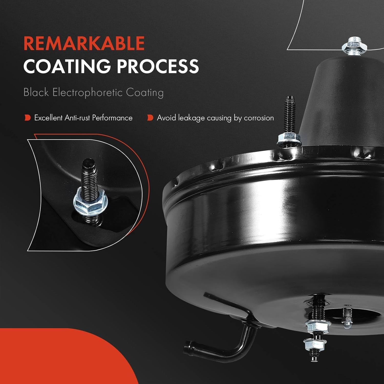 A-Premium Vacuum Power Brake Booster Compatible with Toyota Camry 1983-1986, Corolla 1988-1992 & Geo Prizm 1990-1992, 1.6L 1.8L 2.0L, Without Master Cylinder