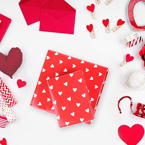 Miniatura 5 de PLULON 6 hojas de papel de regalo de cumpleaños de corazones colorido papel de regalo para cumpleaños, baby shower, bodas