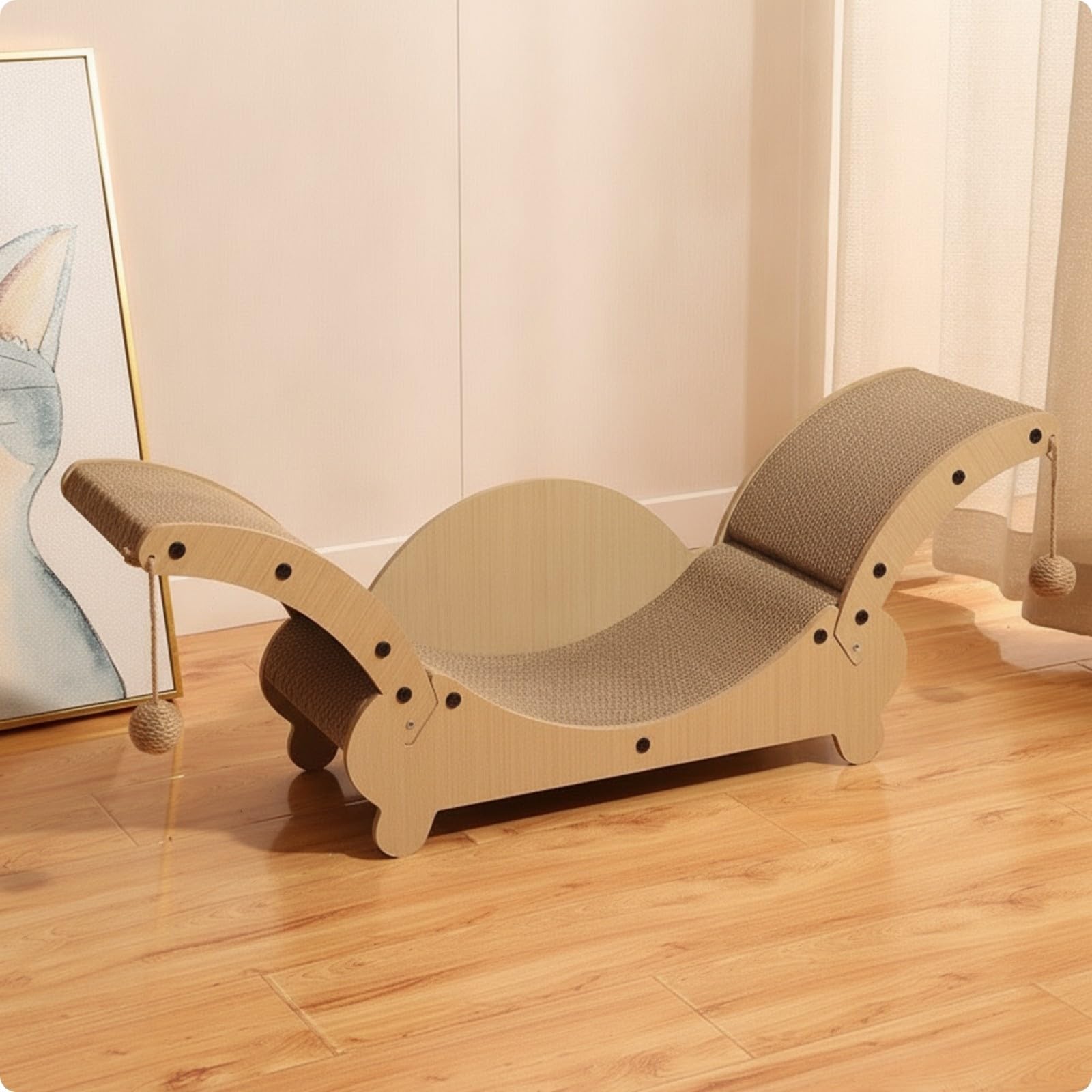 Cama Rascadora para Gatos Interior, Tumbona Bola