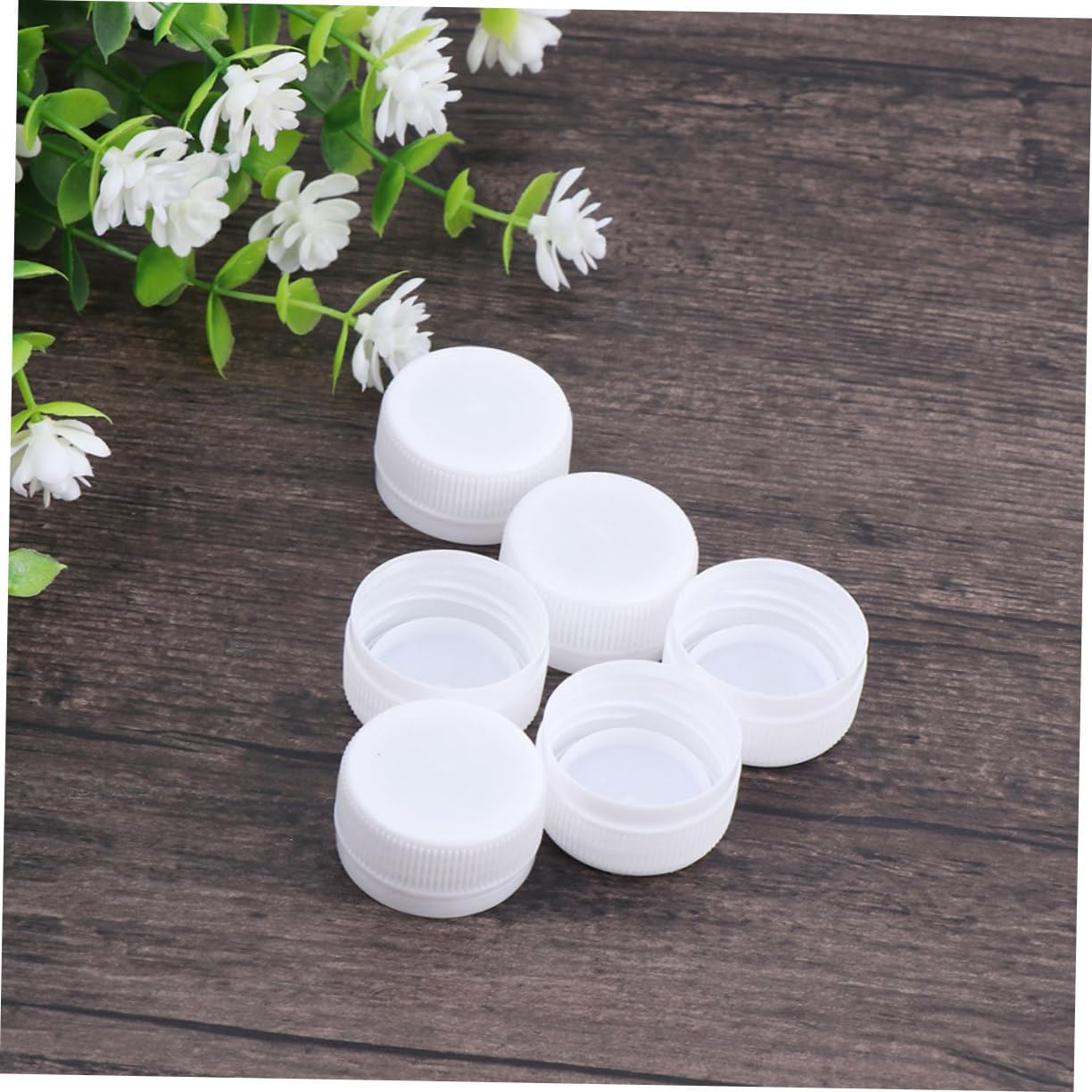 1000pcs Plastic Bottle Caps Reusable Replacement Caps for Water Bottles Fit Crafting Material Smooth for Easy Use
