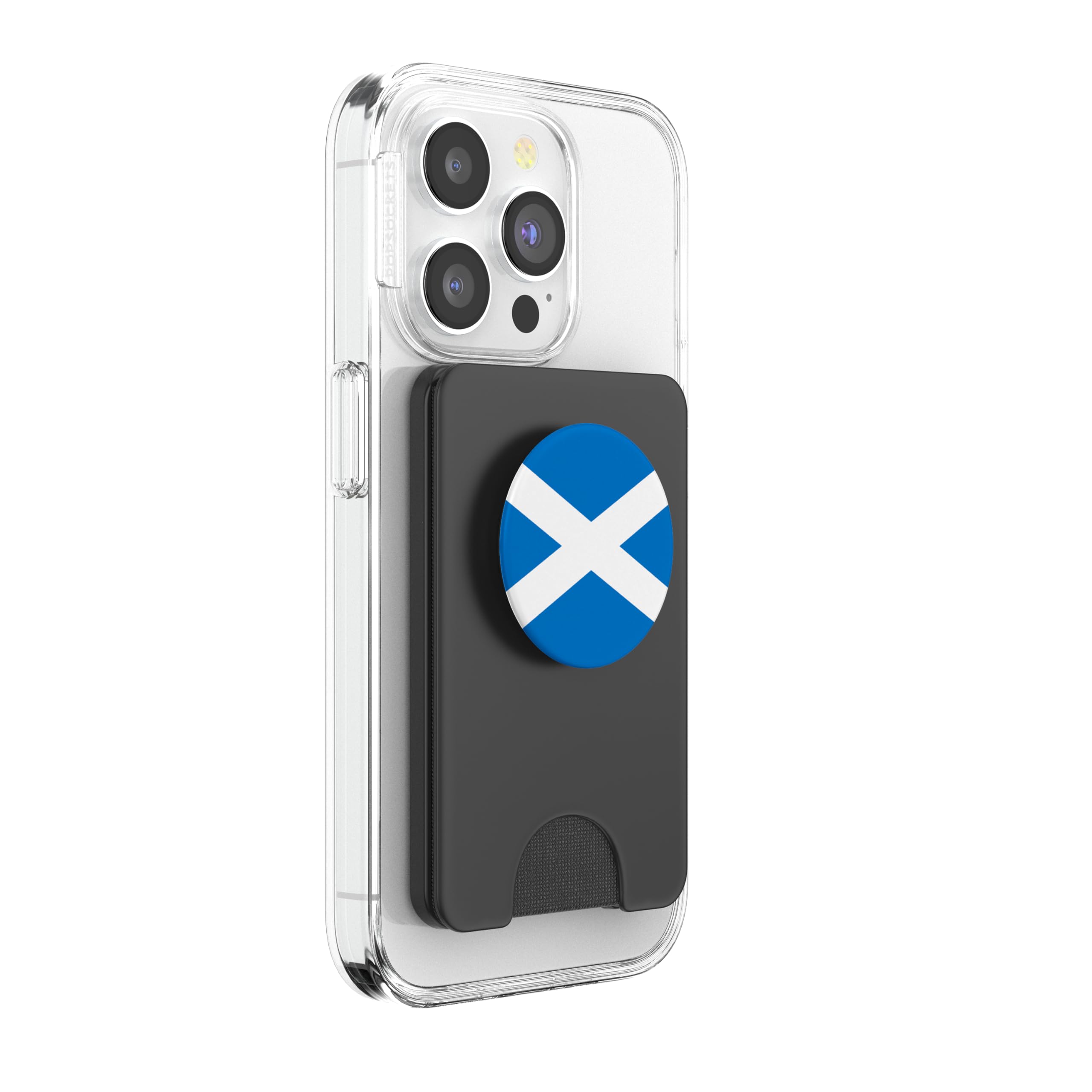 Scotland Flag UK Scottish Europe Neeps Haggis Saltire Cross PopSockets PopWallet for MagSafe, Black - Image 4