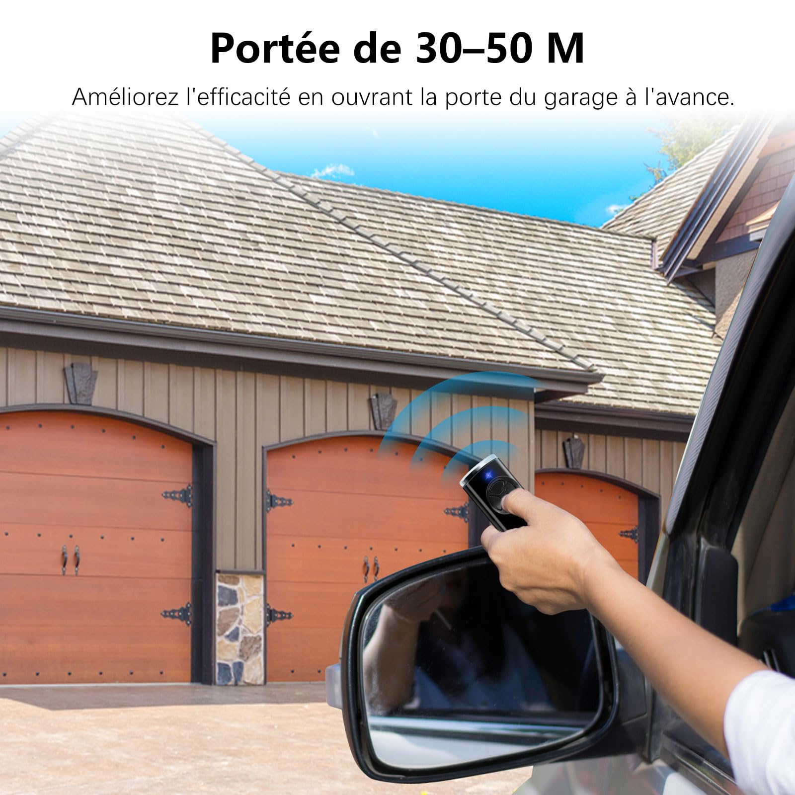 868,3 MHz Telecommande Portail pour HSE4 BS, Bip Portail Porte De Garage Compatible avec HSE-4-868-BS, HSE2-868-BS, HS4-868-BS, HS1-868-BS, HSS4-868-BS, HSP4-868-BS (2PCS-3 Canaux)