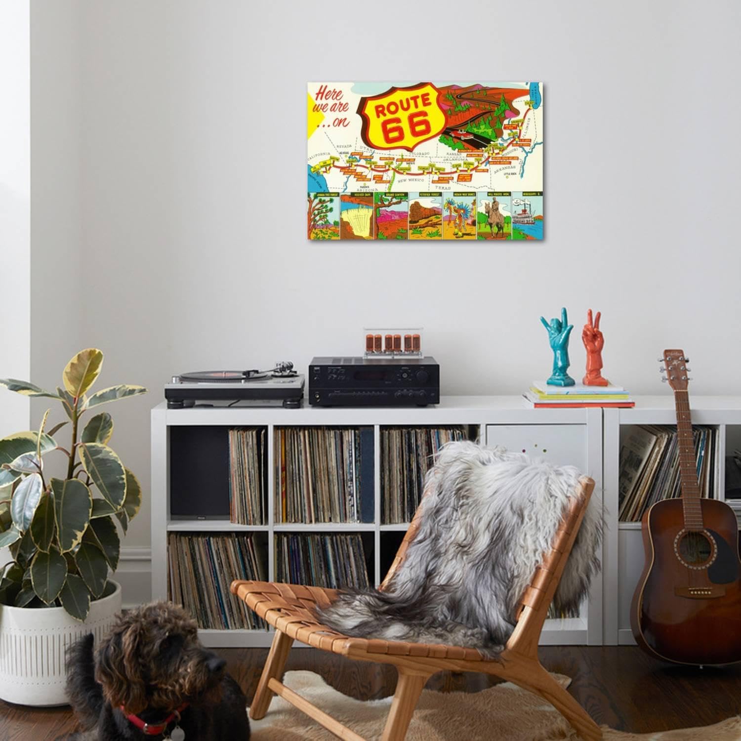 Amazon.com: ART.COM Wall Art Print Map of Route 66 from Los