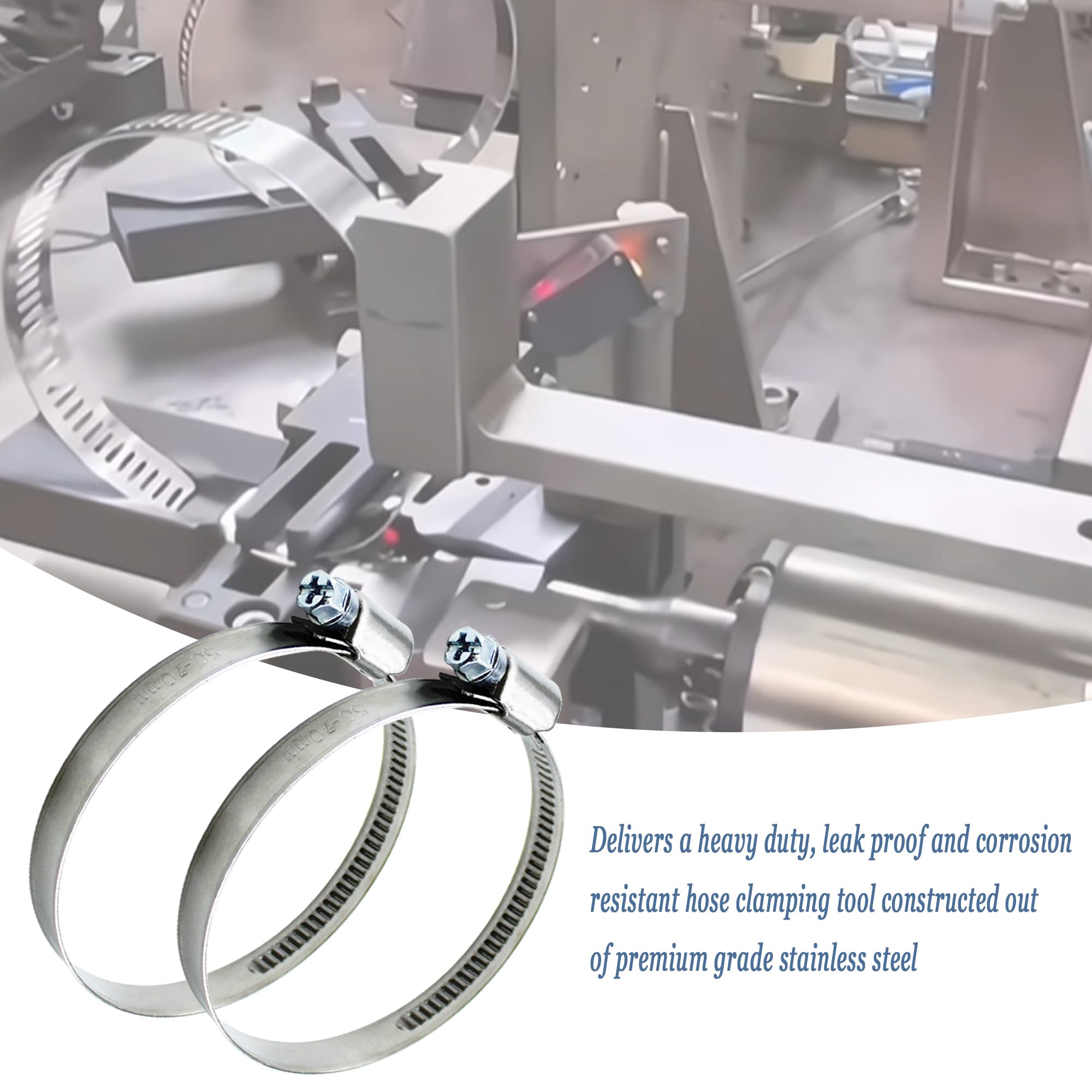 21/2 Hose Clamps, 304 Adjustable Stainless Steel Clamps