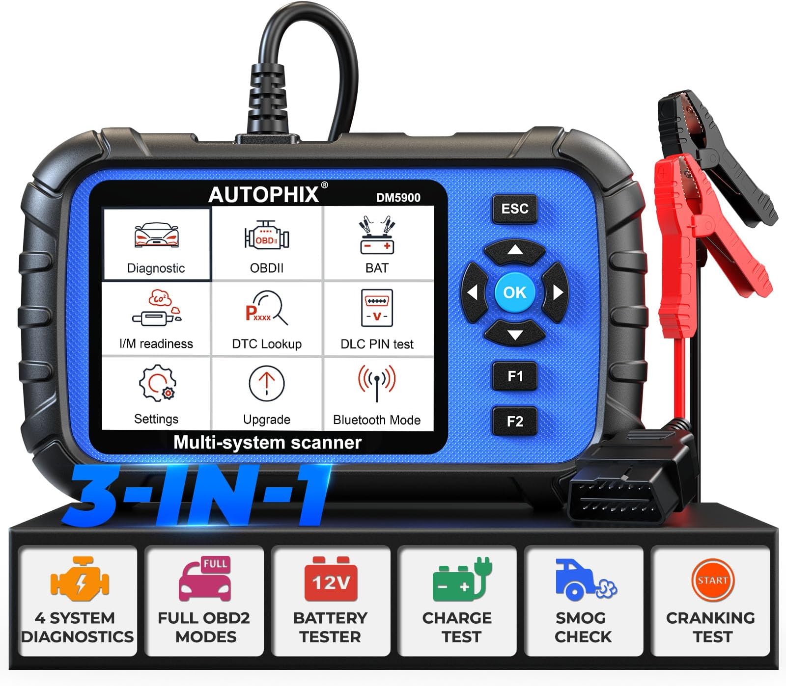 AUTOPHIX BMW Diagnostic Scanner Tool ,Enhanced BMW 7910 Multi-System OBD2 Scanner Auto Fault Code Reader with Battery Registration for All BMW After 1996