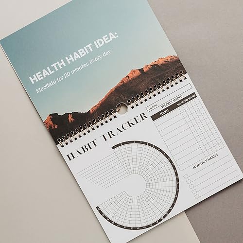 Miniatura 2 de Lamare Calendario de seguimiento de hábitos, diario de hábitos inspirador con encuadernación en espiral, diario diario de seguimiento de hábitos y