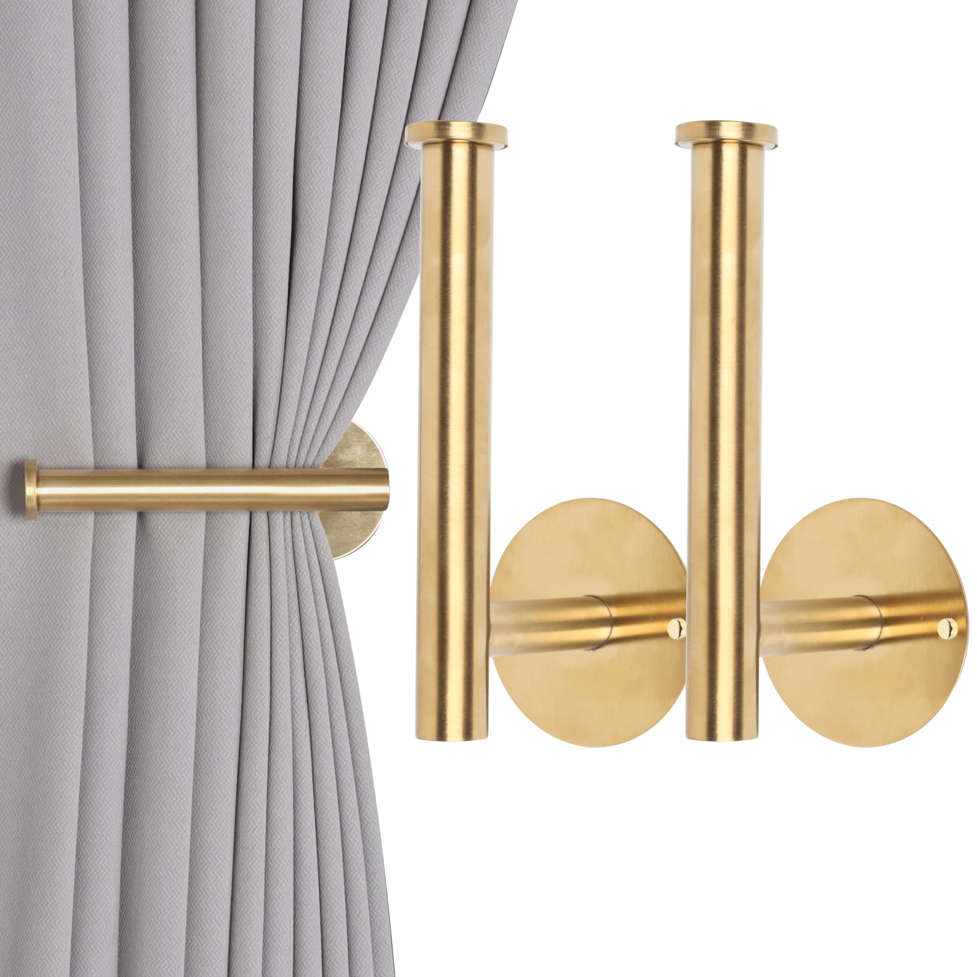 Ganci Fermatenda A U In Metallo – Stile Retrò – 2 Pezzi – Color Oro – Con Viti – Multiuso - 4