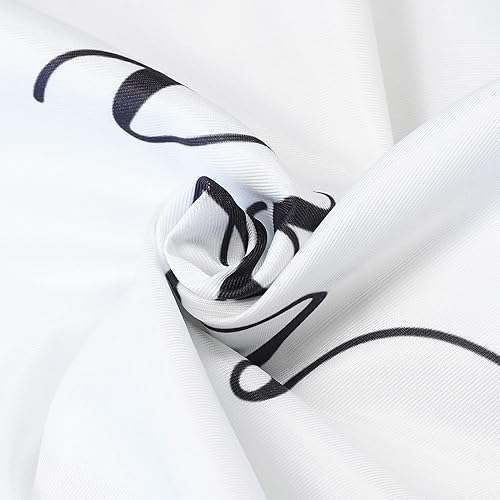 Miniatura 6 de ONWAY Juego de 2 fundas de almohada impermeables para exteriores, de 18 x 18 pulgadas, color blanco y negro, para muebles de patio, jardín, sofá,