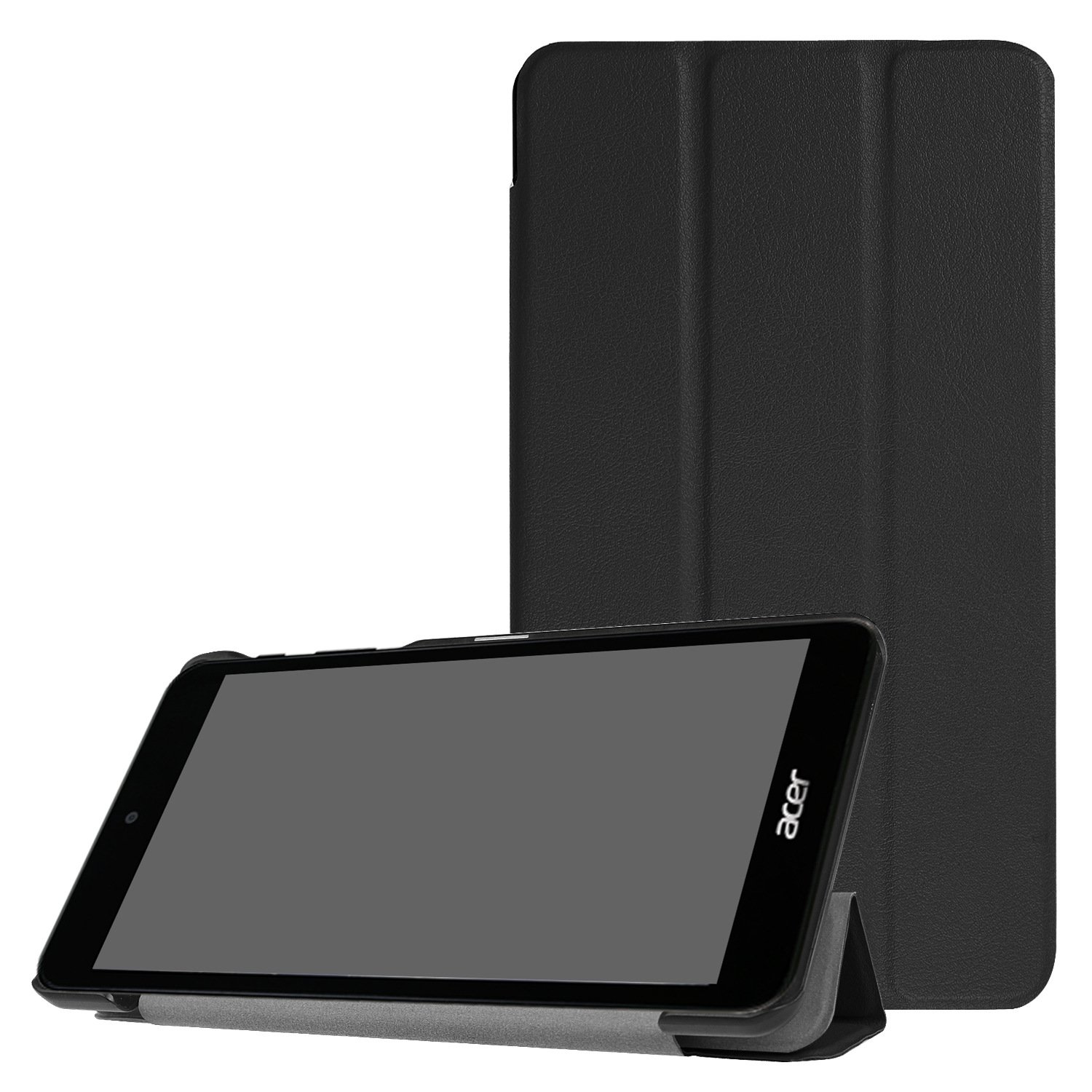 INSOLKIDON Étui de protection ultra fin en cuir pour tablette Acer Iconia One 7 B1-780 / B1-790 Rouge