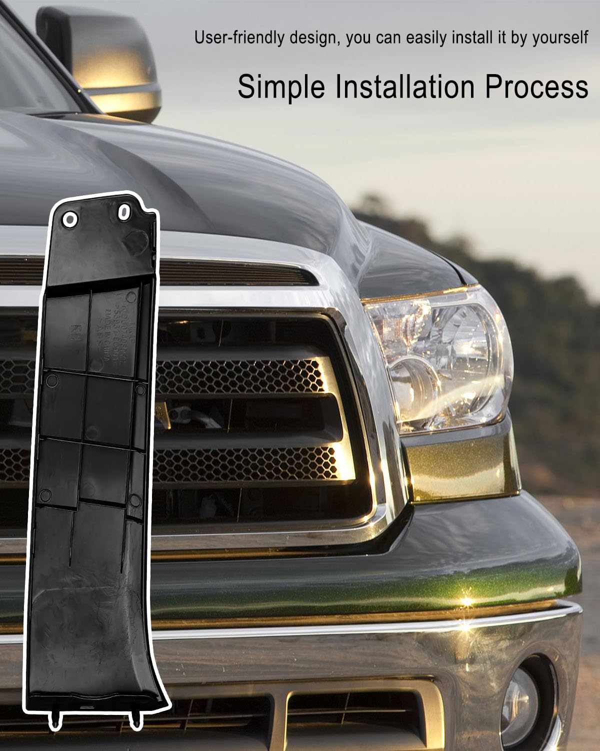 Amazon | フロントバンパーグリル ヘッドライトフィラー トリムパネル