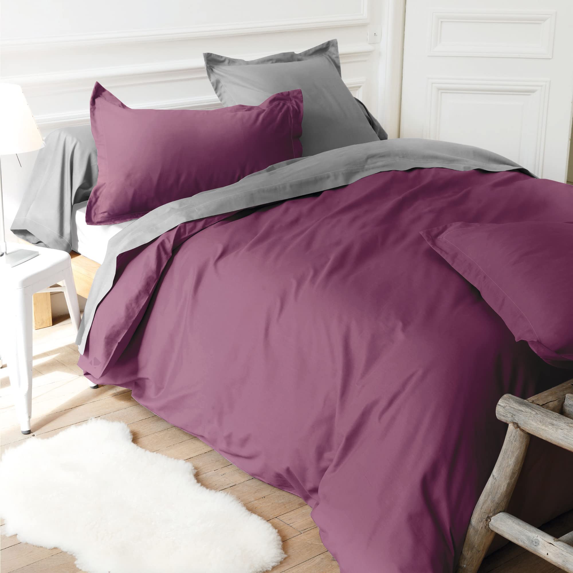 Linnea Housse de Couette uni 200x200 cm 100% Coton Alto Raisin