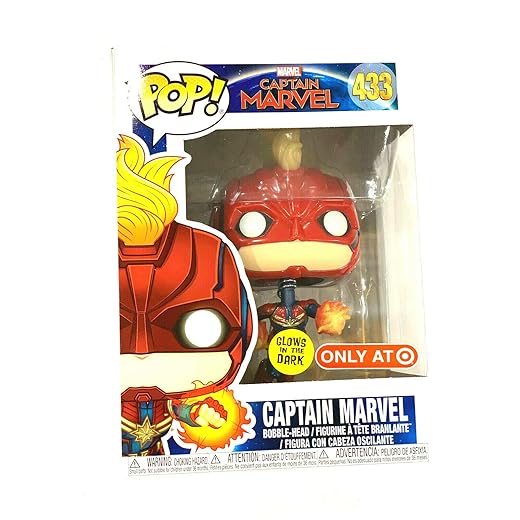 En Oferta Figurine Pop Captain Marvel Bobble-Head #433 Glows In The Dark! (Target Exclusive)