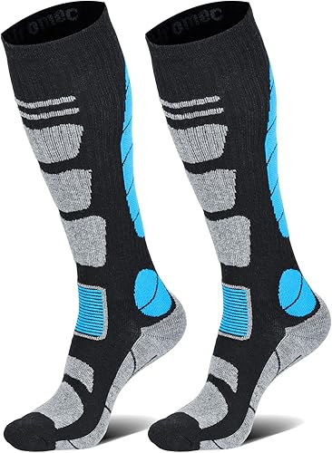 Calcetines de esquí de lana merina térmica hasta la rodilla para invierno, snowboard, deportes, hombres y mujeres, caza