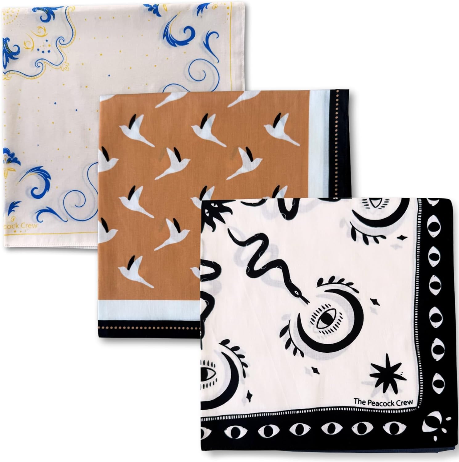 Premium Soft Cotton Bandanas Pack for Men and Women Paisley 22 x 22 inches