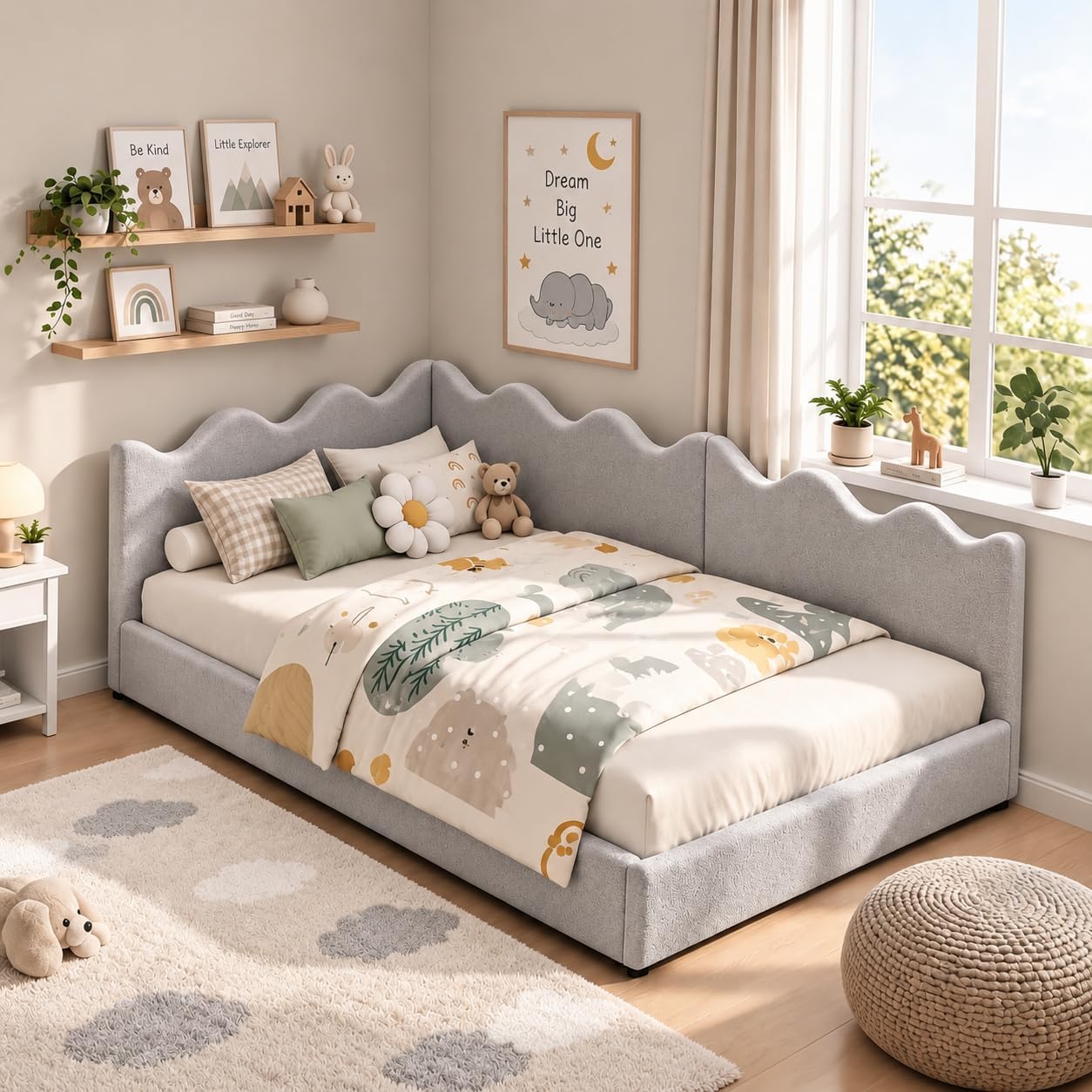 Privacy Bed Rails Amazon.com: VORTEXTOVE Twin XL Bed Frame for Kids with Headboard & Soft ...