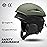 Odoland Ski Helmet, Snowboard Helmet with Ski Goggles for Adults and Youth, Audio Compatible, Shockproof, Windproof, Safety Snow Sports Helmet and Protective Glasses for Men Women, Olive Green, M