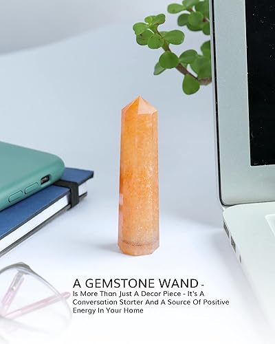 Miniatura 7 de NARIBABU Torres de cristales curativos de cornalina - Puntos de piedras preciosas - Torre de cristal pequeña - Piedra de meditación - Varita de