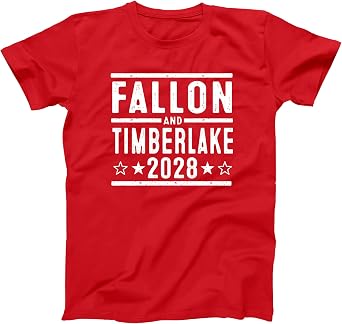 Fallon and Timberlake 2028 Duo - Funny Late Night Music man Crush Humor Xs-6x - 3 Colors Soft - Unisex Tee