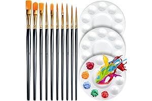 FANDAMEI Essential Painting Supplies - Paint Tray and Brush Set