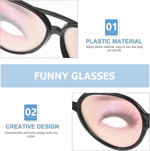 Miniatura 3 de NUOBESTY Lentes de Halloween con estampados divertidos y divertidos para fiestas de disfraces, accesorios para fotos (patrón al azar), 8 unidades