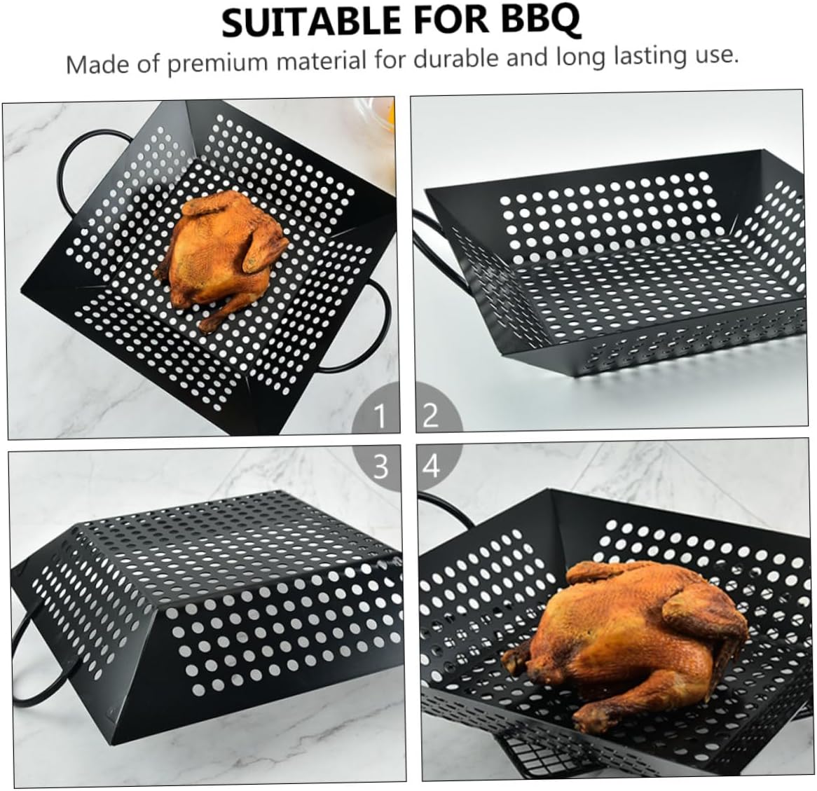 Bbq Grill Pan Barbecue Grill Plate Outdoor Bbq Accessories Non-stick for