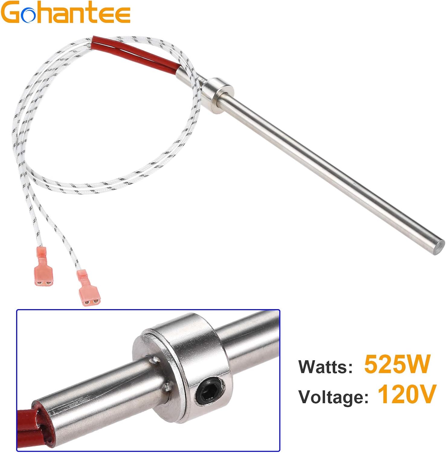 gohantee PU-CH6 Ignitor Compatible with Englander Pellet Stove 10-CPM 25-PUF Pellet Stove Igniter 3/8" Diameter Ignitor