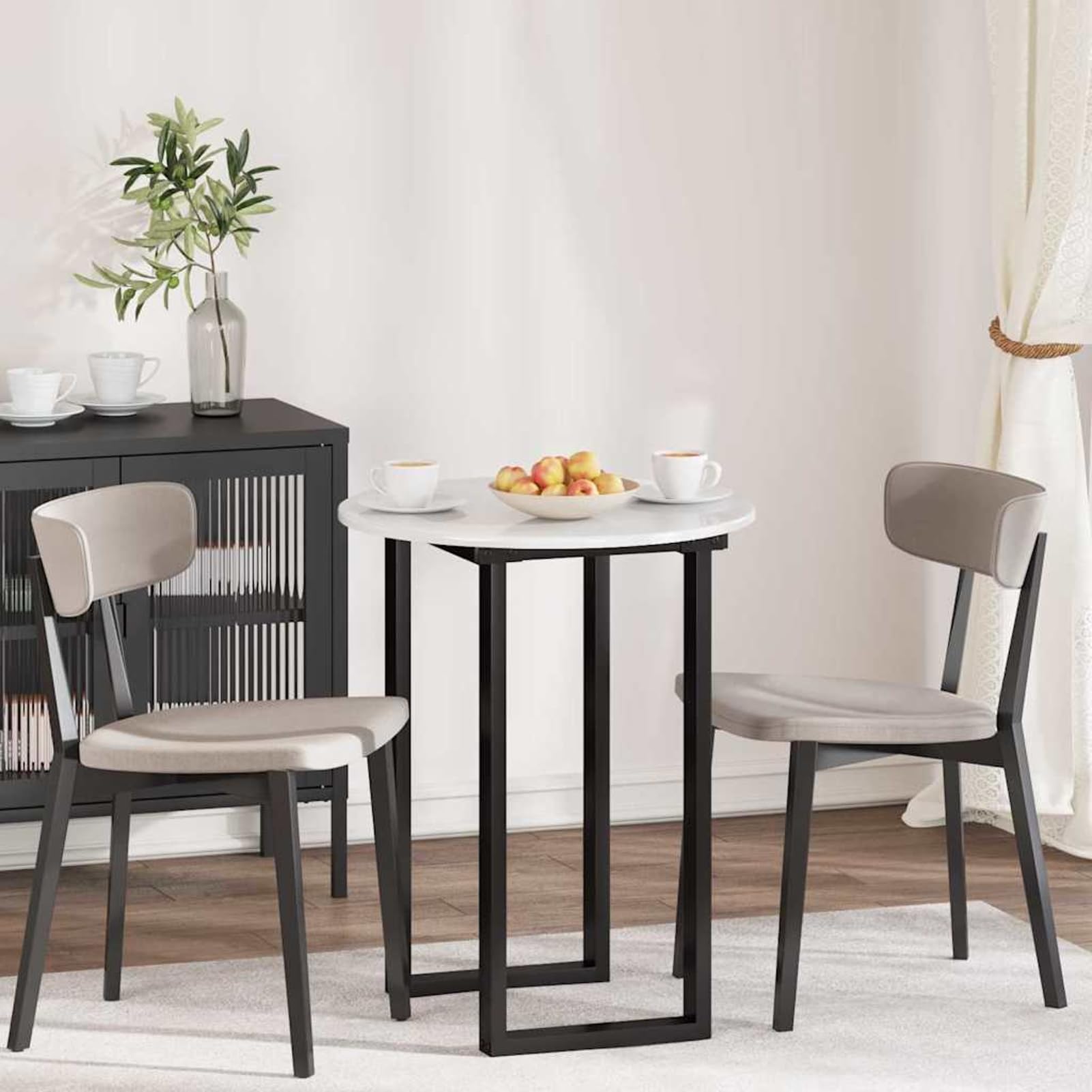 Piano del tavolo Bianco lucido 60 x 60 x 1.5 cmTavolino Salotto Design