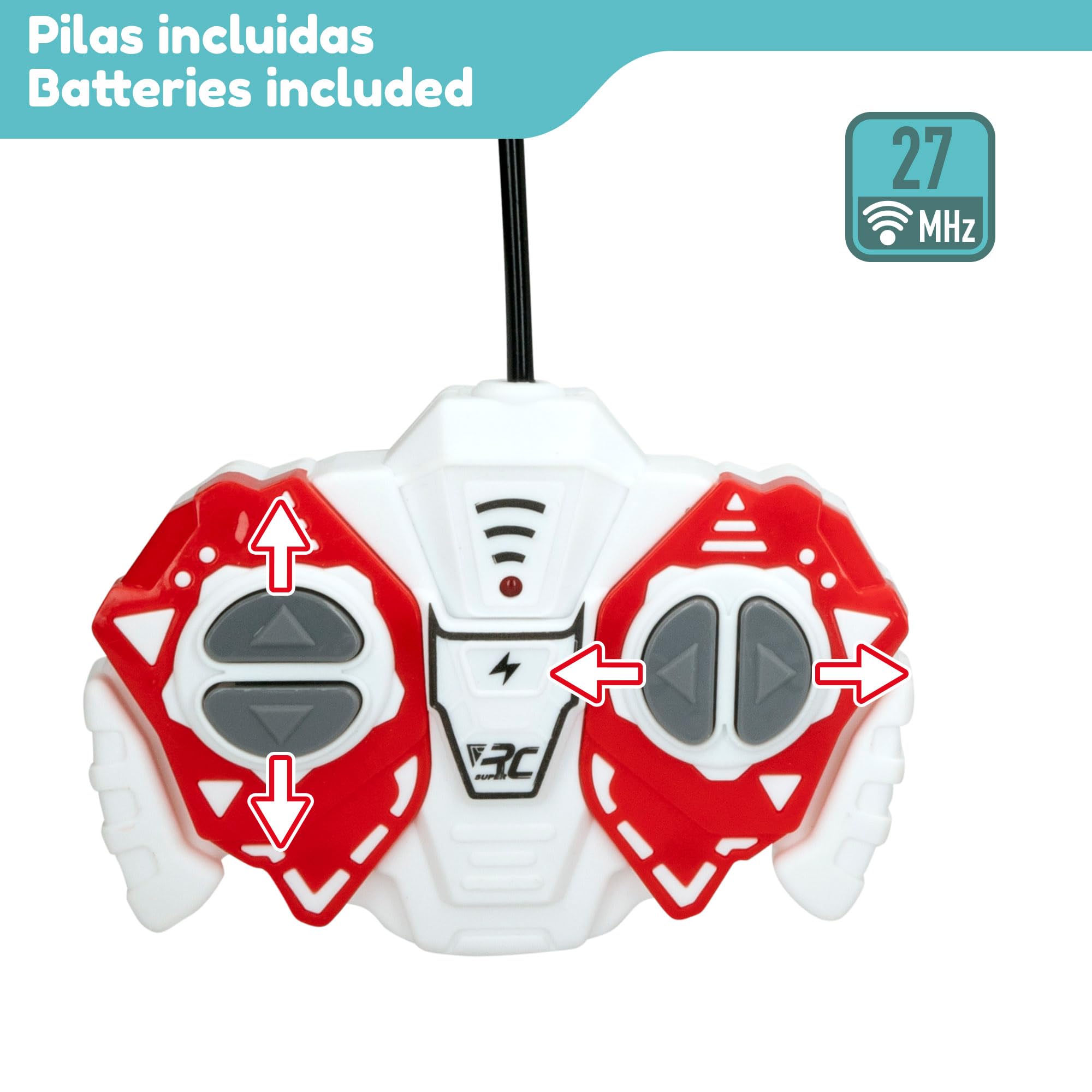 ColorBaby Speed & Go - Autobús teledirigido con Luces de Colores, Bus radiocontrol, Retro, Escala 1:30, Mando 27 MH.z, 5 km/h, 4 Funciones, Coches teledirigidos para niños, 4 años, 47530