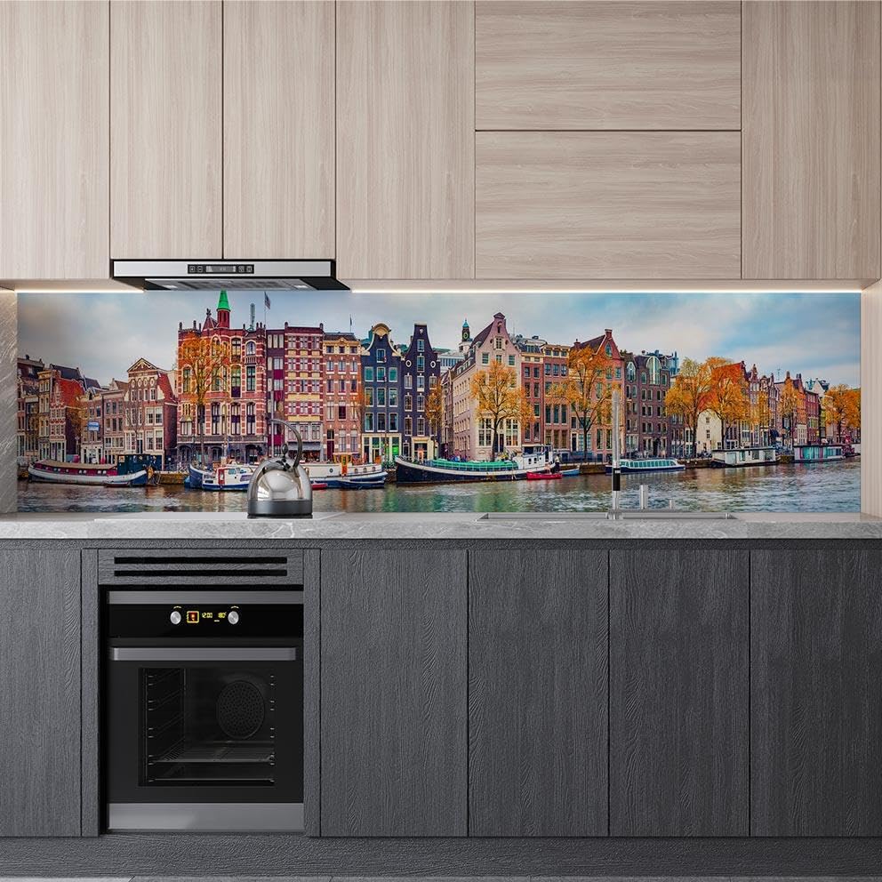 Mutfak Tezgah Arası Folyo Fayans Kaplama Folyosu Amsterdam 60x500 CM