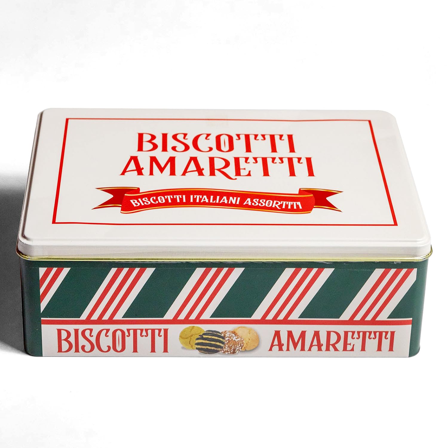 GiadzyAmaretti Cookies Tin. Made in Italy with Simple Natural Ingredients.