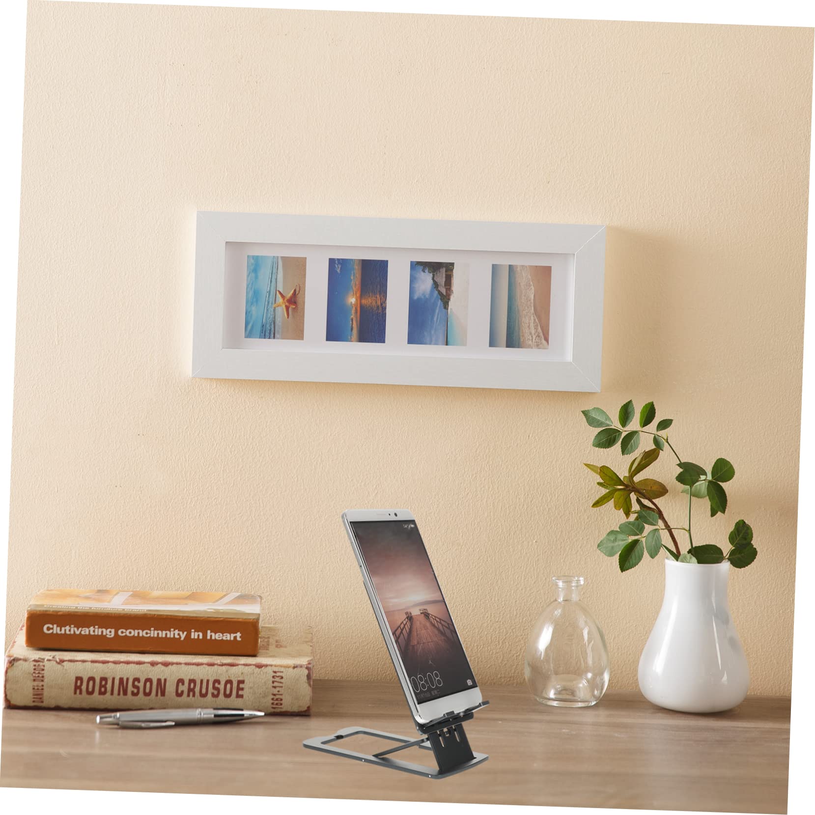 ABOOFAN 3pezzi Supporto Telefonico Regolabile Lega Di Alluminio Per Scrivania Supporto Ergonomico Per Smartphone e Tablet Base Stabile e Antiscivolo Per Protezione Da Graffi