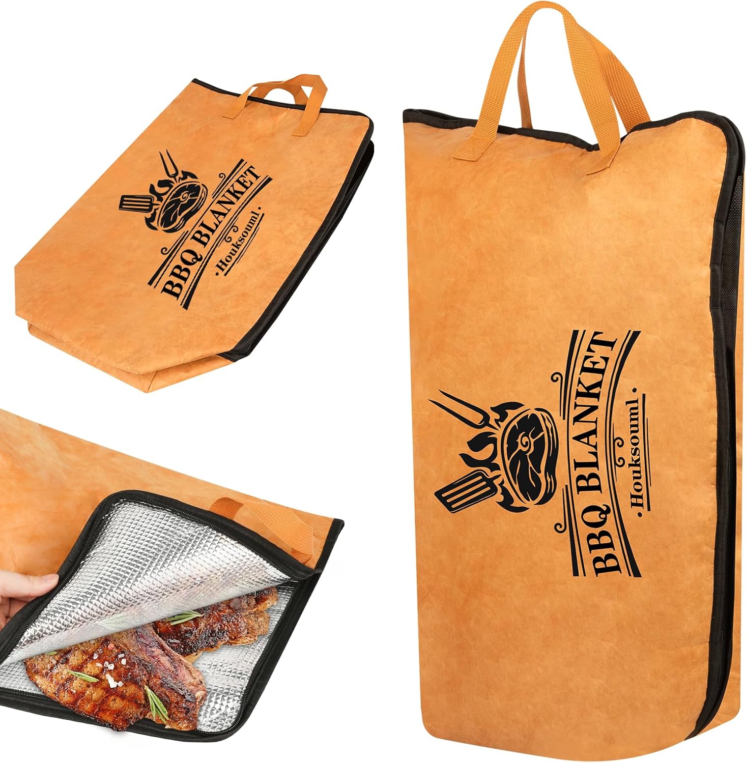 BBQ Blanket for Resting Meat,Smoker Meat Resting Blanket, Reusable Smoker Grilling Meat Insulated Resting Bag with Wide Mouth for Large Brisket/Pork Shoulders/Turkeys