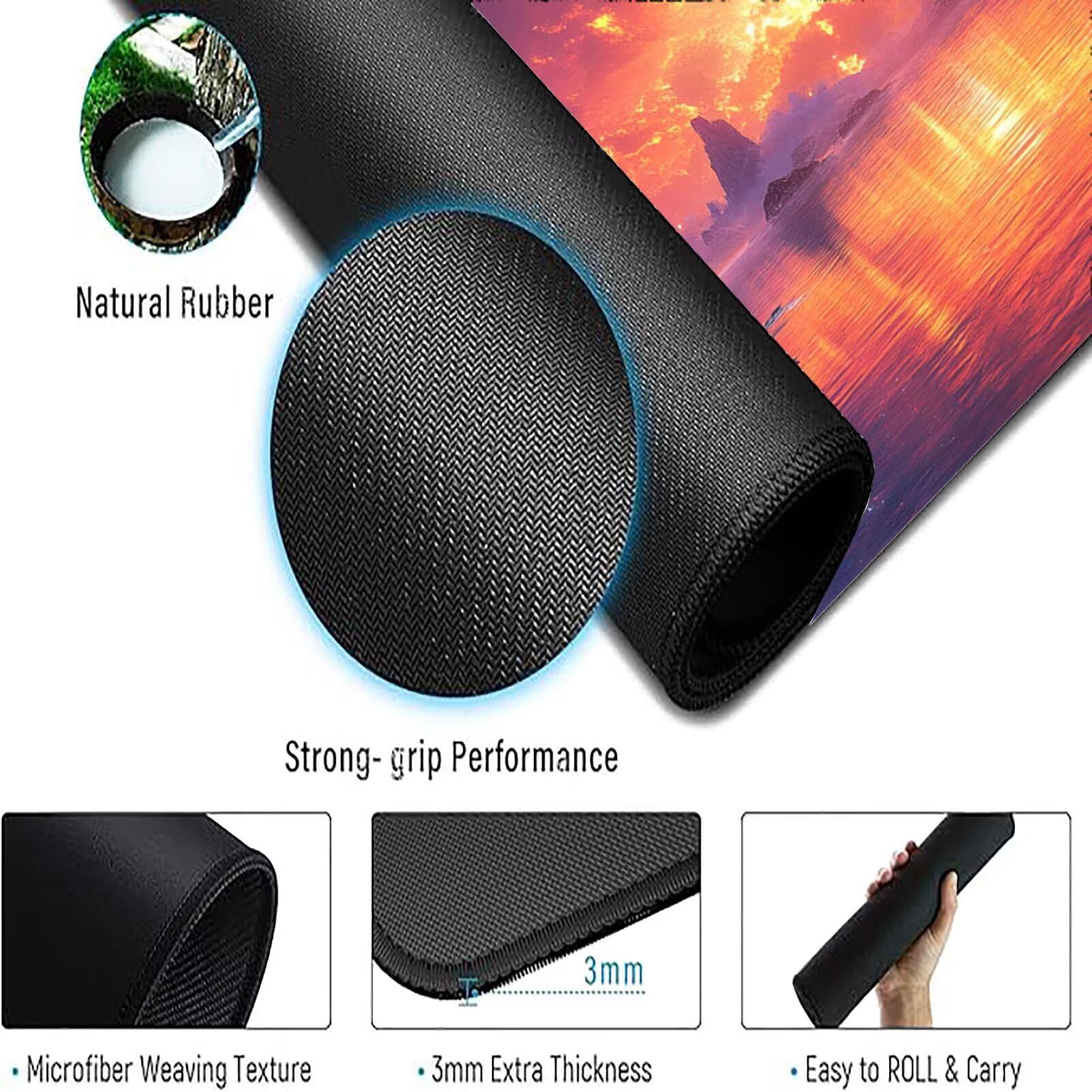 Podkładka pod mysz w kolorze pomarańczowym XXL 1600 x 800 mm mata biurkowa spalona pomarańczowa podkładka pod mysz jednoczęściowa antypoślizgowa gumowa podstawa krawędzie mata komputerowa zszywa mysz