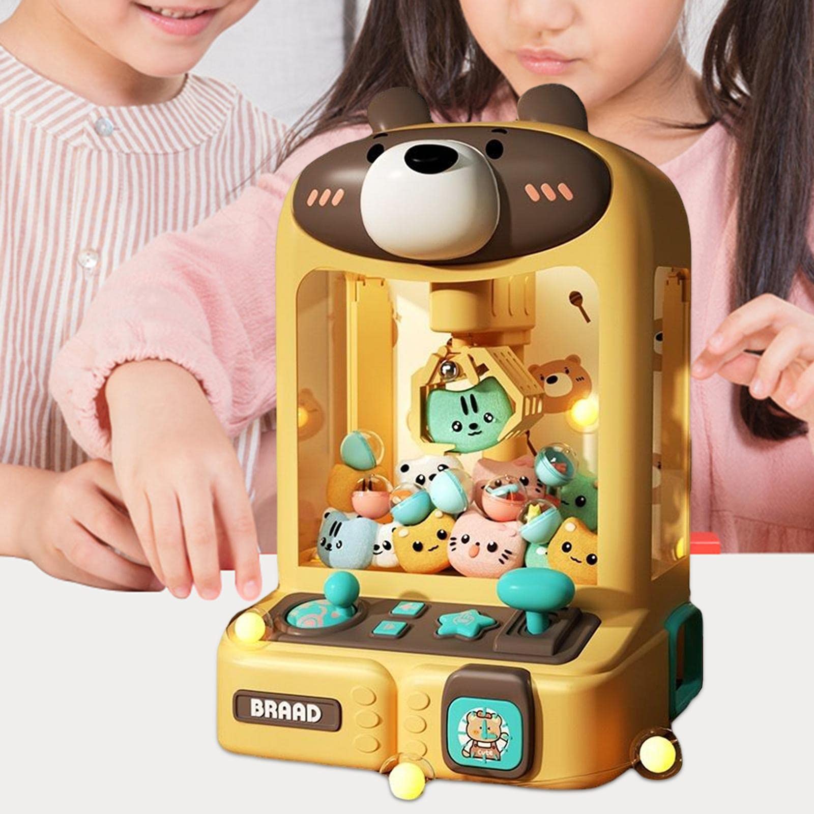 Claw Machine Arcade Game Arcade Candy Capsule Claw Game Giocattolo per Ragazzi Ragazze, Orso
