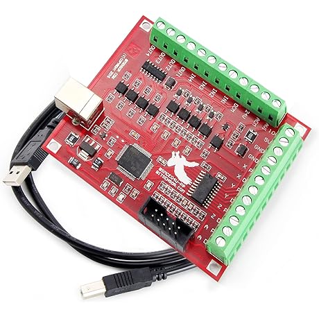 RATTMMOTOR 4 Axis CNC USB Mach3 Controller Breakout Board