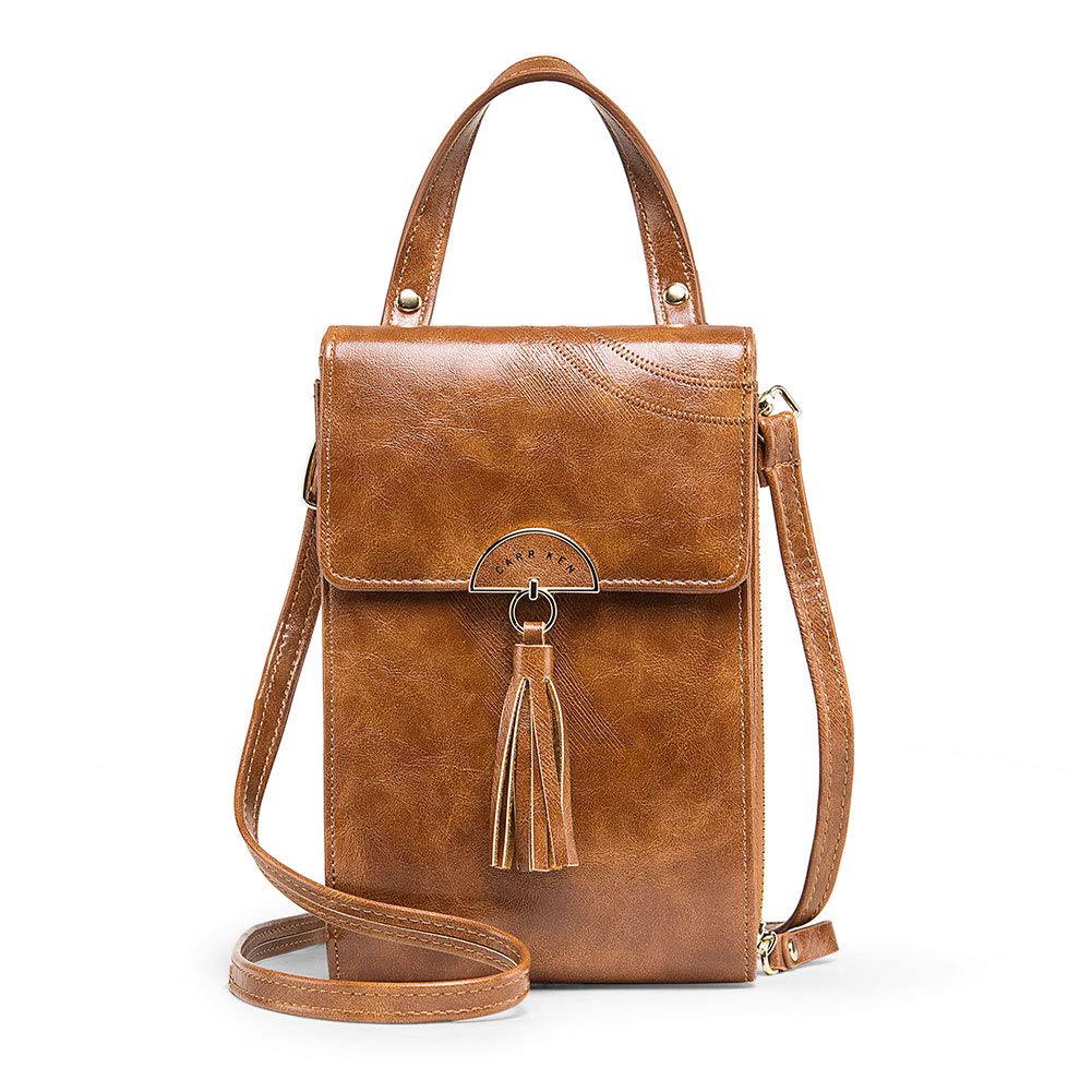 Crossbody Cell Phone Bag, PU Leather Mini Womens Wallet Purse with Shoulder Strap and Multi-Pocket Adjustable Small Cross Body Shoulder Bag Handbag