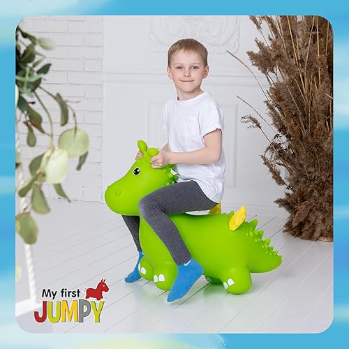Miniatura 7 de GERARDO'S Jumpy - Bouncer inflable  Juguete de paseo de animales para niños, niños y niñas  estable y duradero para jugar en interiores y