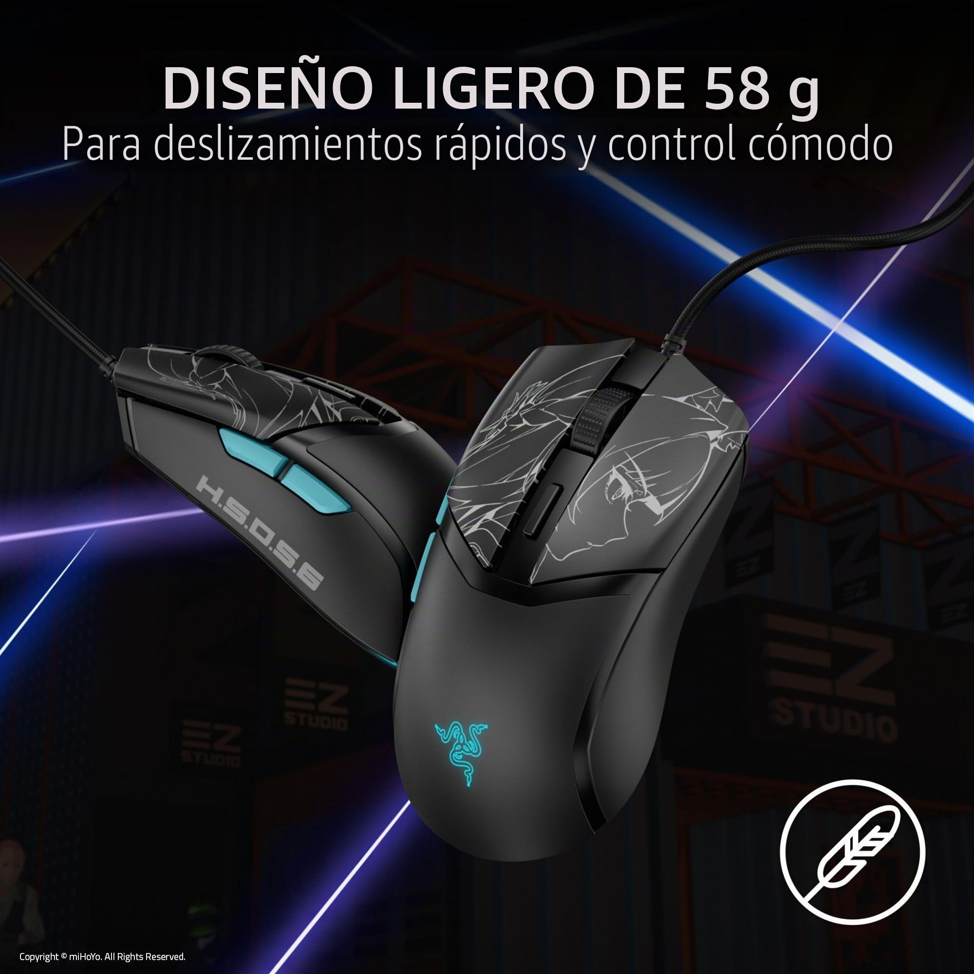 Razer Cobra - Ratón para juegos con cable, 58 g, ligero, Zenless Zone Zero