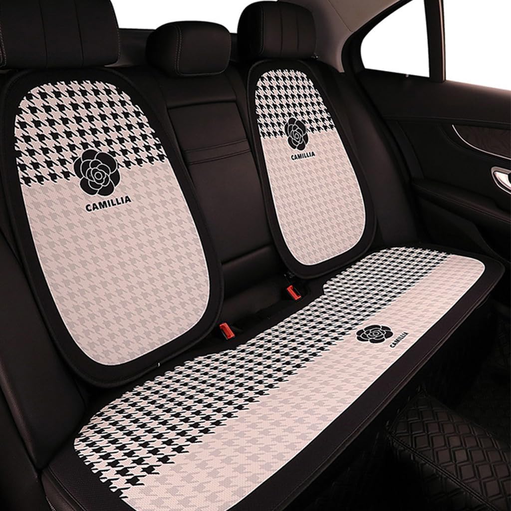Houndstooth Car Seat Cover for Car, 7PC Universal Auto Seat Covers for Cars SUV, Automotive Seat Covers for Women Men Interior, Easy to Install Car Seat Protector Accessories Car Seat Cushion