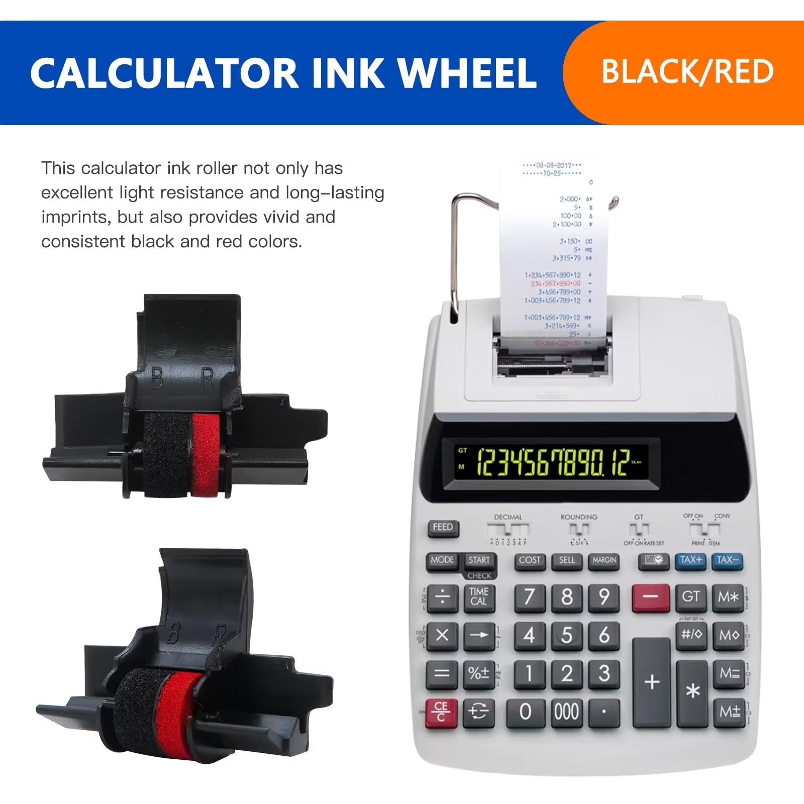 Ink Roller Bedaily 10 Pack Compatible Calculator Ribbon