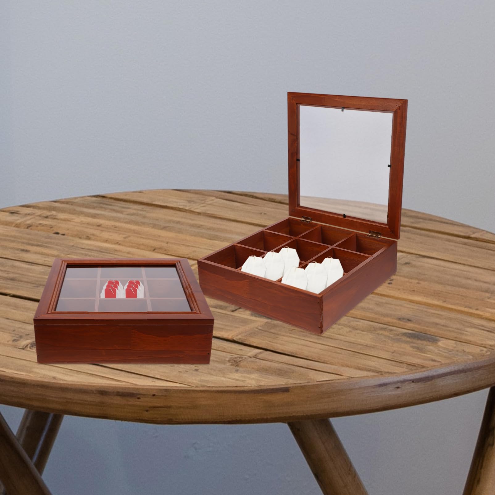 Caja De Almacenamiento De Madera Organizador De Sobres De Té y Azúcar Soporte Para Paquetes Para Cafeterías y Restaurantes