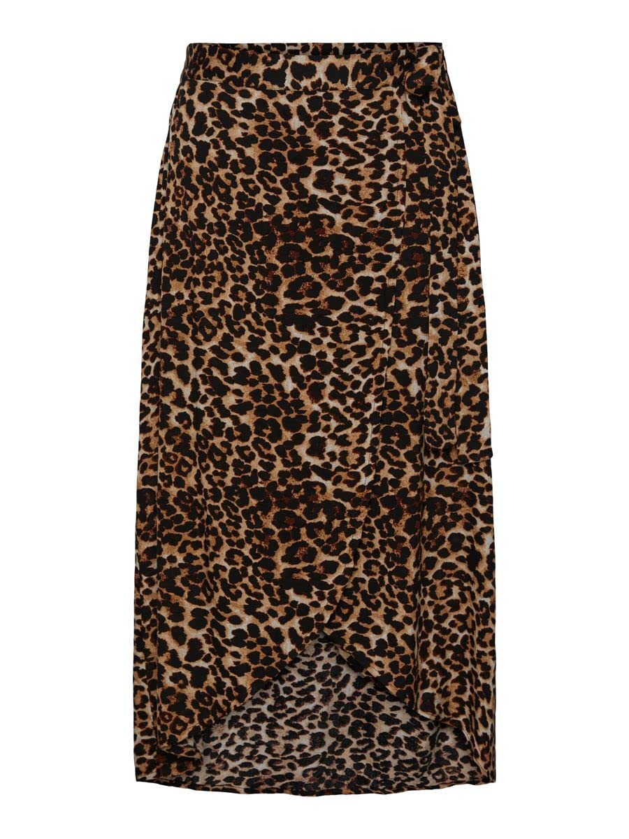 PIECES Womens Pctala Noos Bc Wrap Skirt, Indian Tan/AOP: Leo, M UK