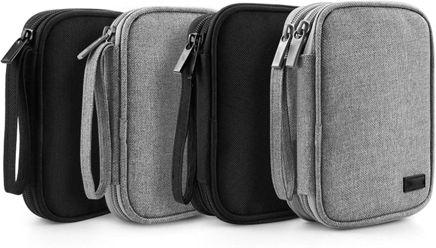 Hard Disk Cover Power Banks Storage Bag with Soft Interior Lining Hard Drive Organizer Earphone Holder Case Drive Case